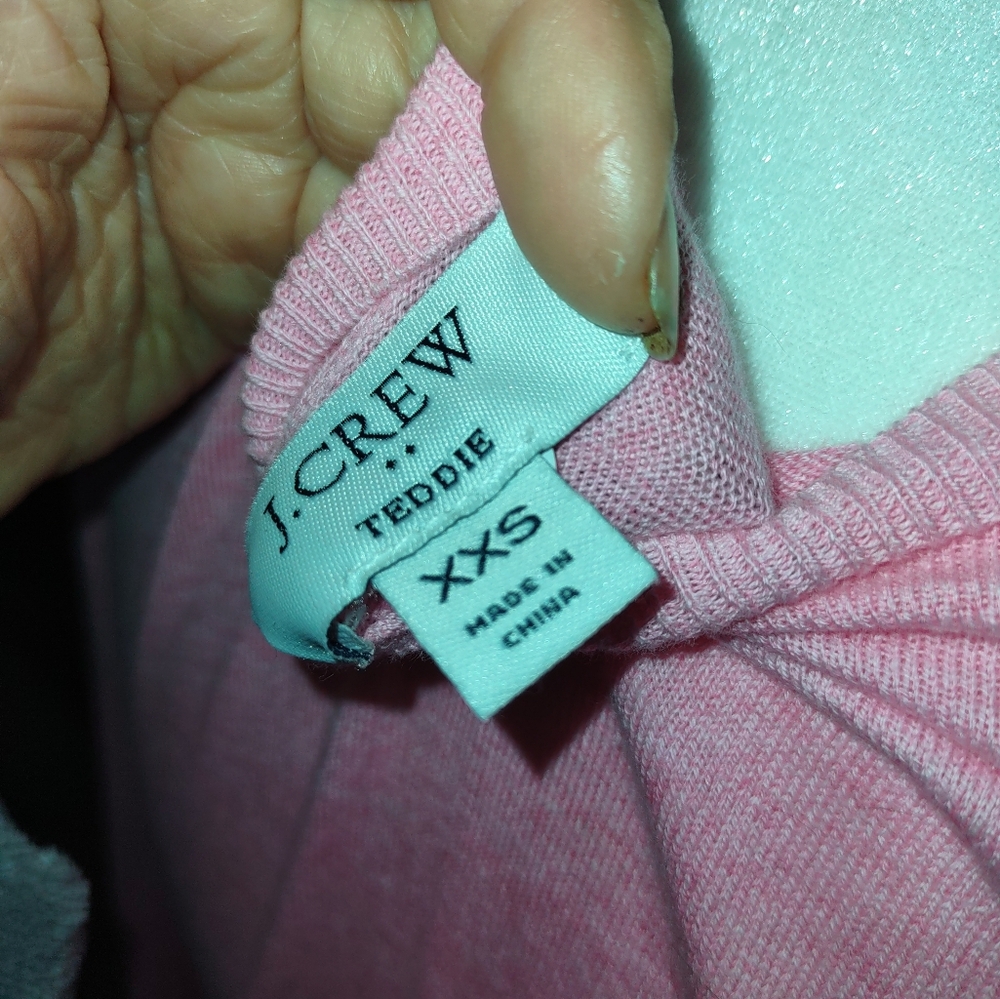 J. Crew - Soft Pink Long Sleeve Knit Top Size XXS - Picture 6 of 6